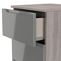Henshaw Grey Oak 5 Drawer Tall Boy Chest from Roseland Furniture
