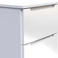 Henshaw 5 Drawer Tall Boy Bedside Table White from Roseland Furniture