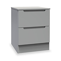 Henshaw 2 Drawer Bedside Table Dusk Grey from Roseland Furniture