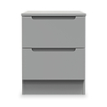 Henshaw 2 Drawer Bedside Table Dusk Grey from Roseland Furniture