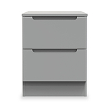 Henshaw 2 Drawer Bedside Table Dusk Grey from Roseland Furniture