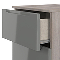 Henshaw Grey Oak 2 Drawer Bedside Table from Roseland Furniture