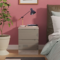 Henshaw Grey Oak 2 Drawer Bedside Table from Roseland Furniture