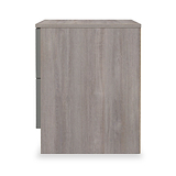 Henshaw Grey Oak 2 Drawer Bedside Table from Roseland Furniture