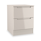Henshaw Cashmere 2 Drawer Bedside Table from Roseland Furniture
