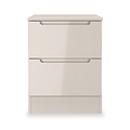 Henshaw Cashmere 2 Drawer Bedside Table from Roseland Furniture