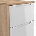 Henshaw 2 Drawer Bedside Table White Oak from Roseland Furniture