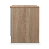 Henshaw 2 Drawer Bedside Table White Oak from Roseland Furniture