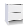 Henshaw 2 Drawer Bedside Table White from Roseland Furniture