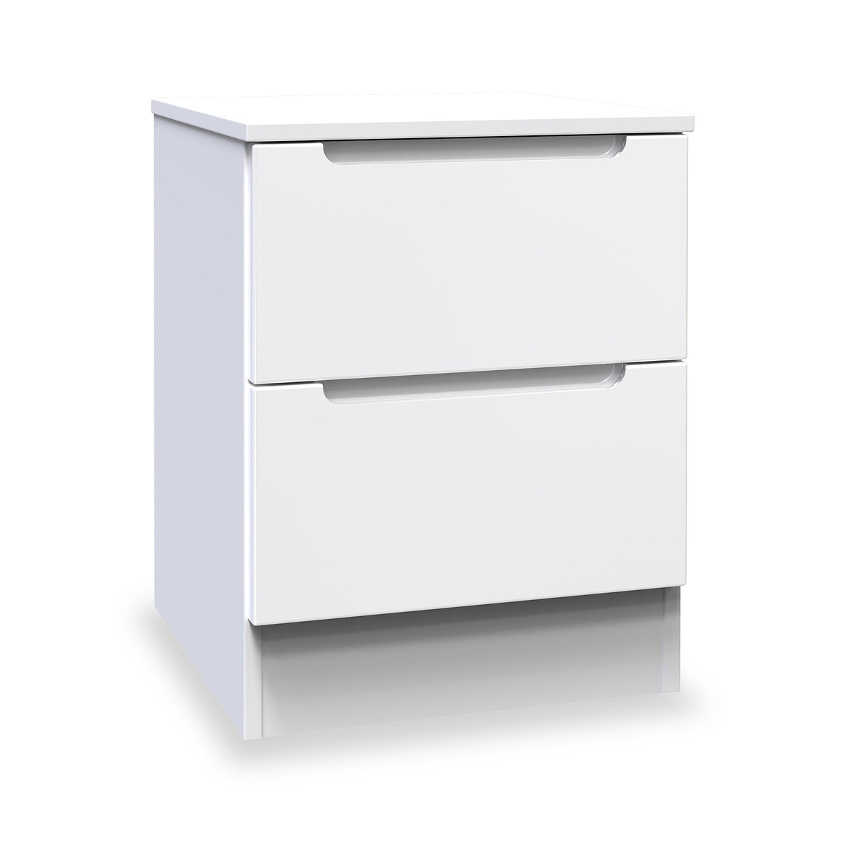 Henshaw 2 Drawer Bedside Table White from Roseland Furniture