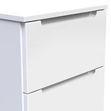 Henshaw 2 Drawer Bedside Table White from Roseland Furniture