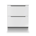 Henshaw 2 Drawer Bedside Table White from Roseland Furniture