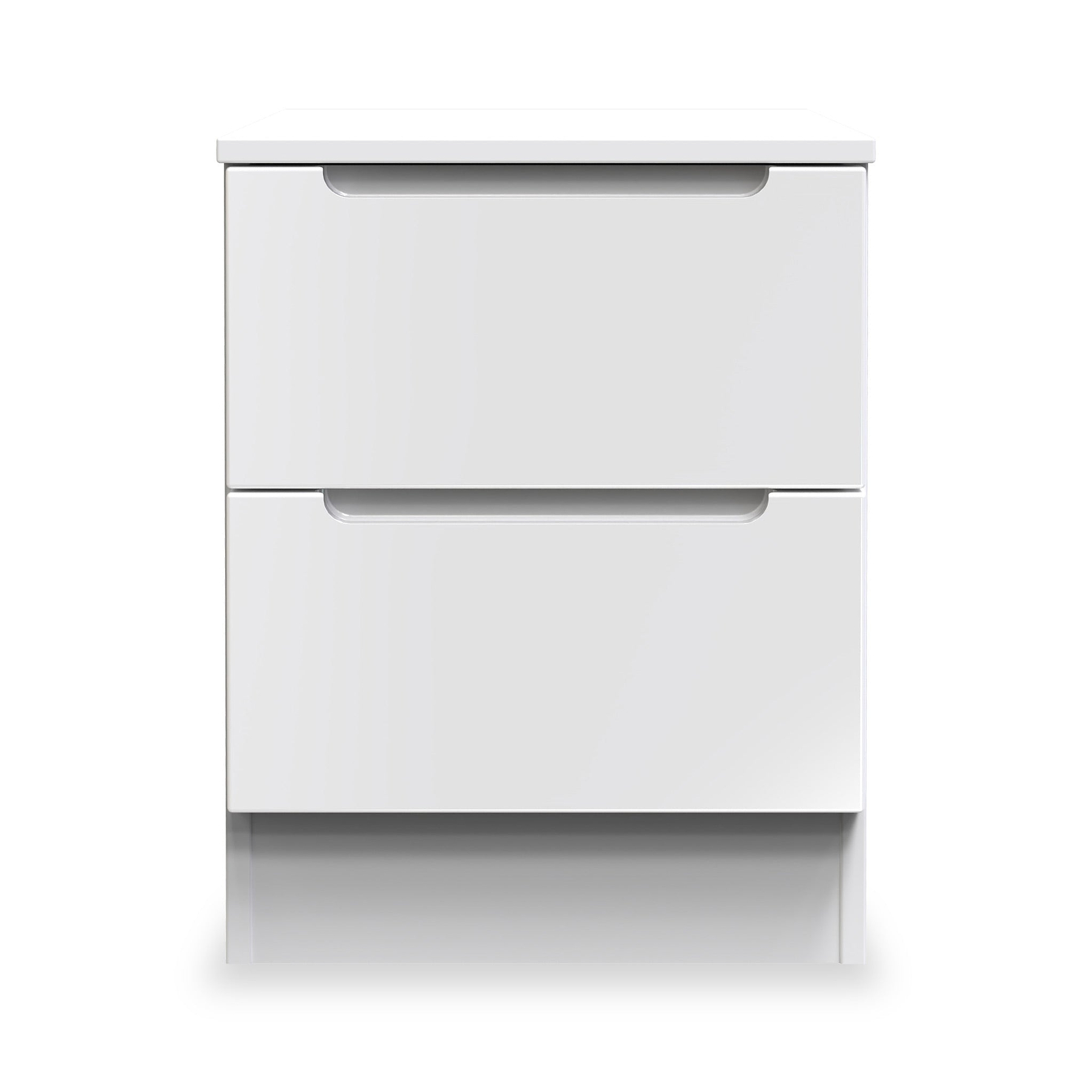 Henshaw 2 Drawer Bedside Table White from Roseland Furniture