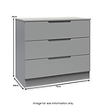 Henshaw 3 Drawer Chest Dusk Grey from Roseland Furniture