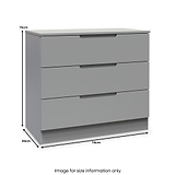 Henshaw 3 Drawer Chest Dusk Grey from Roseland Furniture
