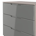 Henshaw Grey & Grey Oak 3 Drawer Chest from Roseland Furniture