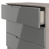 Henshaw Grey & Grey Oak 3 Drawer Chest from Roseland Furniture