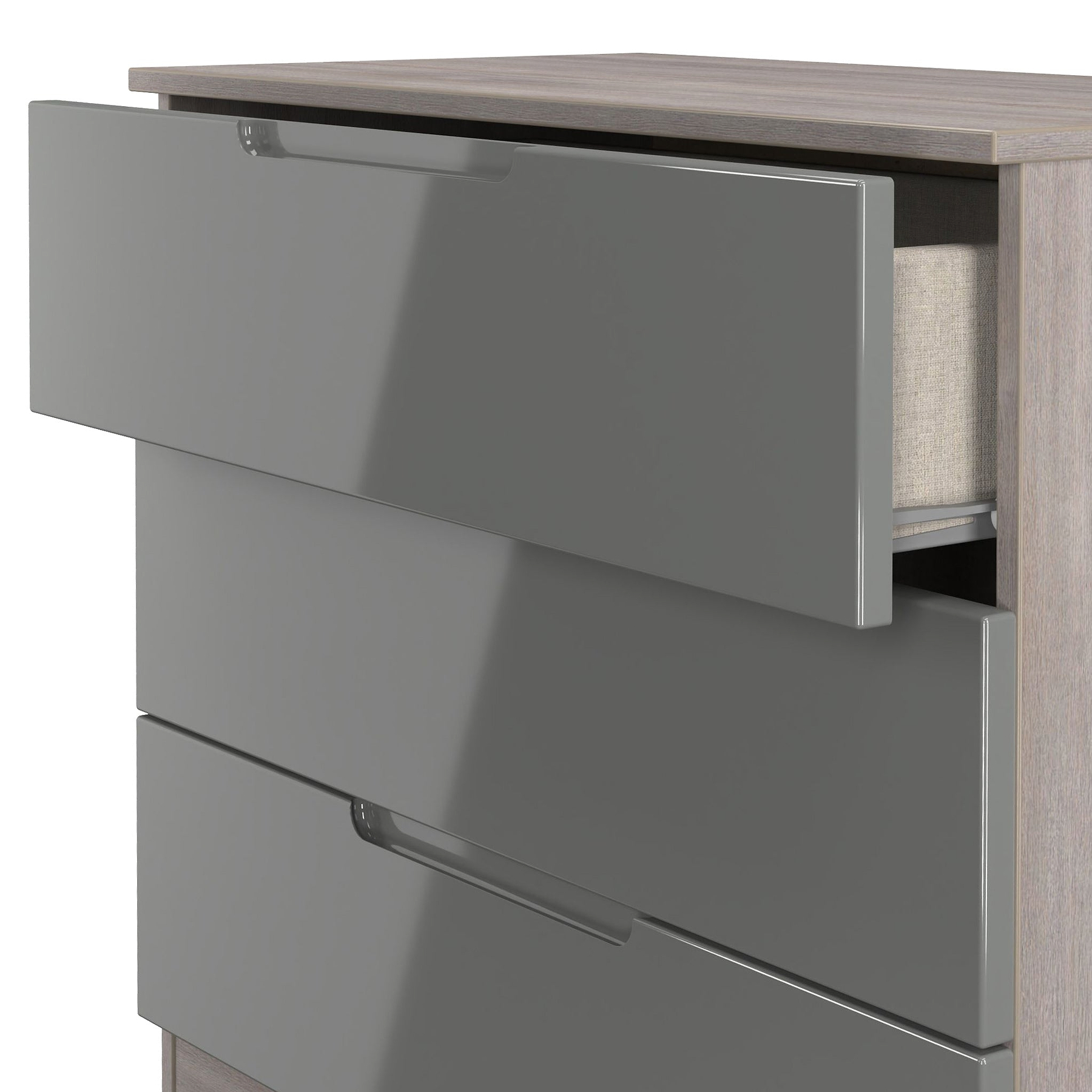 Henshaw Grey & Grey Oak 3 Drawer Chest from Roseland Furniture
