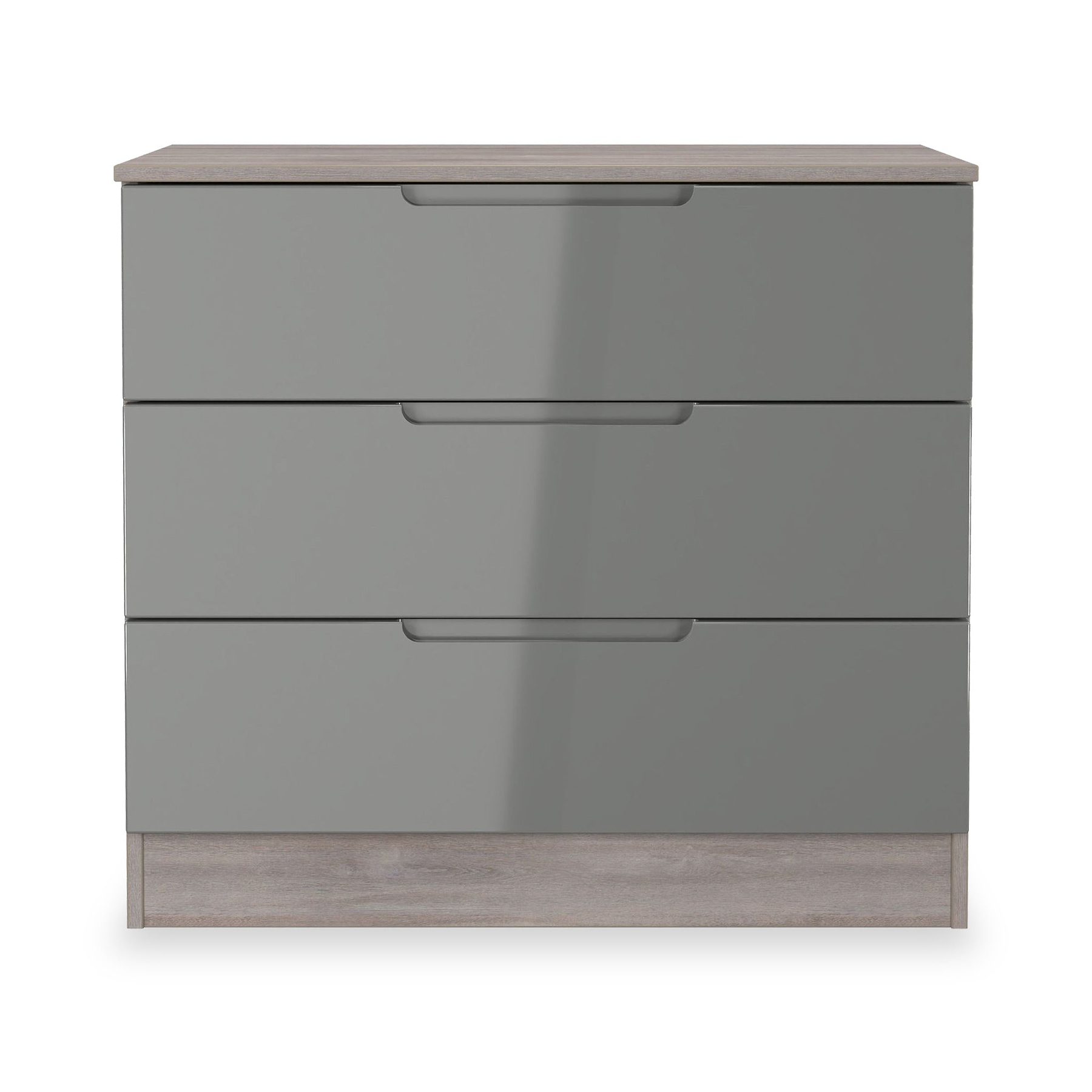 Henshaw Grey & Grey Oak 3 Drawer Chest from Roseland Furniture