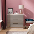 Henshaw Grey & Grey Oak 3 Drawer Chest from Roseland Furniture