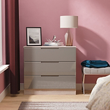 Henshaw Grey & Grey Oak 3 Drawer Chest from Roseland Furniture