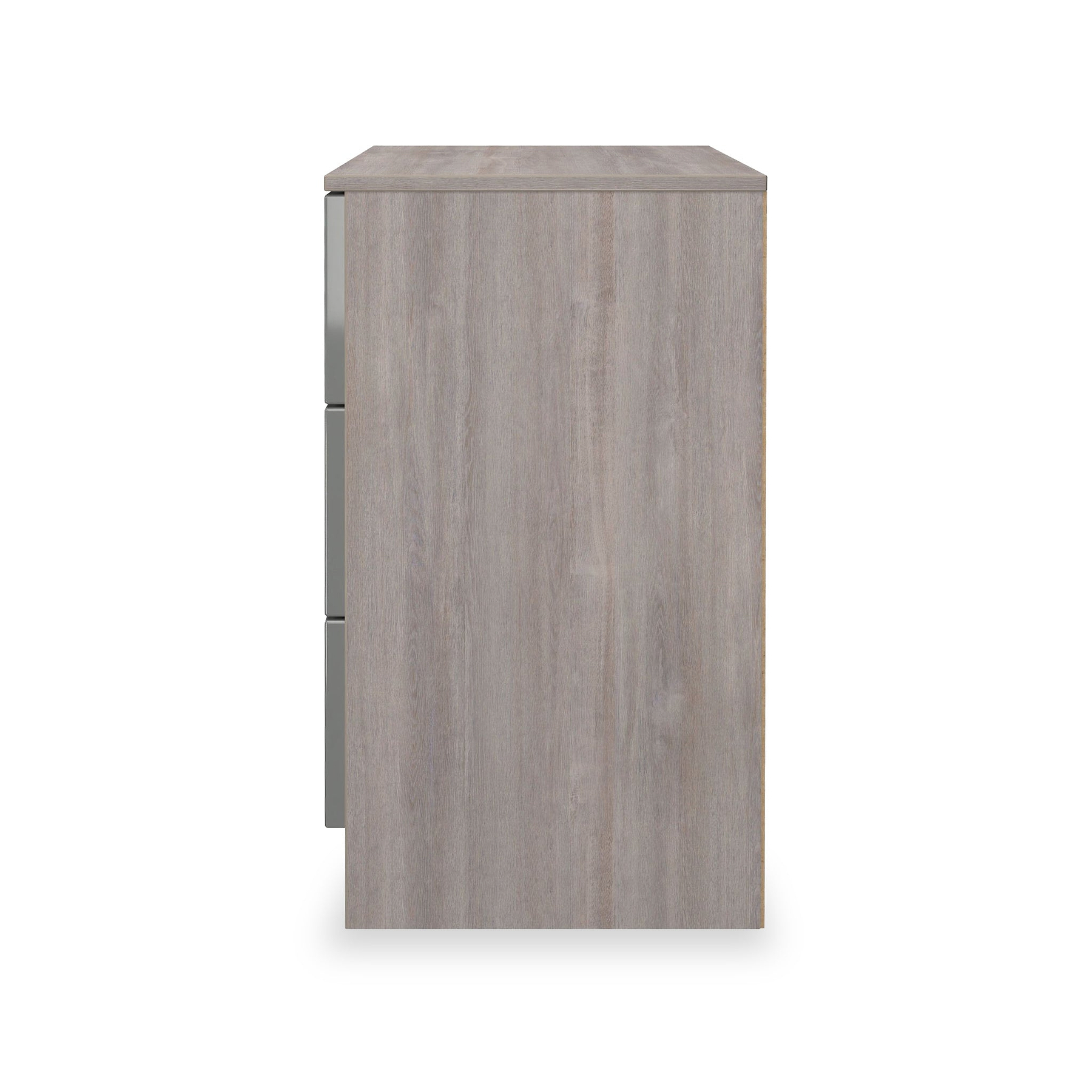 Henshaw Grey & Grey Oak 3 Drawer Chest from Roseland Furniture