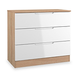 Henshaw 3 Drawer Chest White Oak from Roseland Furniture