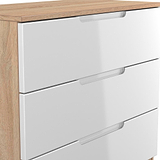 Henshaw 3 Drawer Chest White Oak from Roseland Furniture