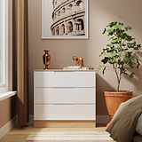 Henshaw 3 Drawer Chest White Oak from Roseland Furniture
