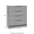 Henshaw 4 Drawer Chest Dusk Grey from Roseland Furniture