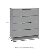 Henshaw 4 Drawer Chest Dusk Grey from Roseland Furniture