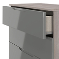 Henshaw Grey Oak 4 Drawer Chest from Roseland Furniture