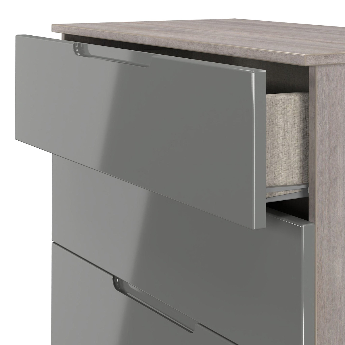 Henshaw Grey Oak 4 Drawer Chest from Roseland Furniture