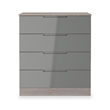 Henshaw Grey Oak 4 Drawer Chest from Roseland Furniture