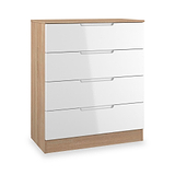 Henshaw 4 Drawer Chest White Oak from Roseland Furniture