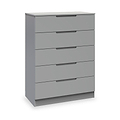 Henshaw 5 Drawer Chest Dusk Grey from Roseland Furniture
