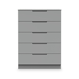 Henshaw 5 Drawer Chest Dusk Grey from Roseland Furniture