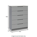 Henshaw 5 Drawer Chest Dusk Grey from Roseland Furniture