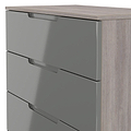 Henshaw Grey Oak 5 Drawer Chest from Roseland Furniture