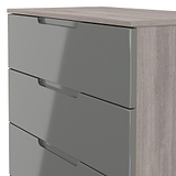 Henshaw Grey Oak 5 Drawer Chest from Roseland Furniture