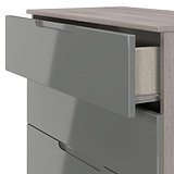 Henshaw Grey Oak 5 Drawer Chest from Roseland Furniture