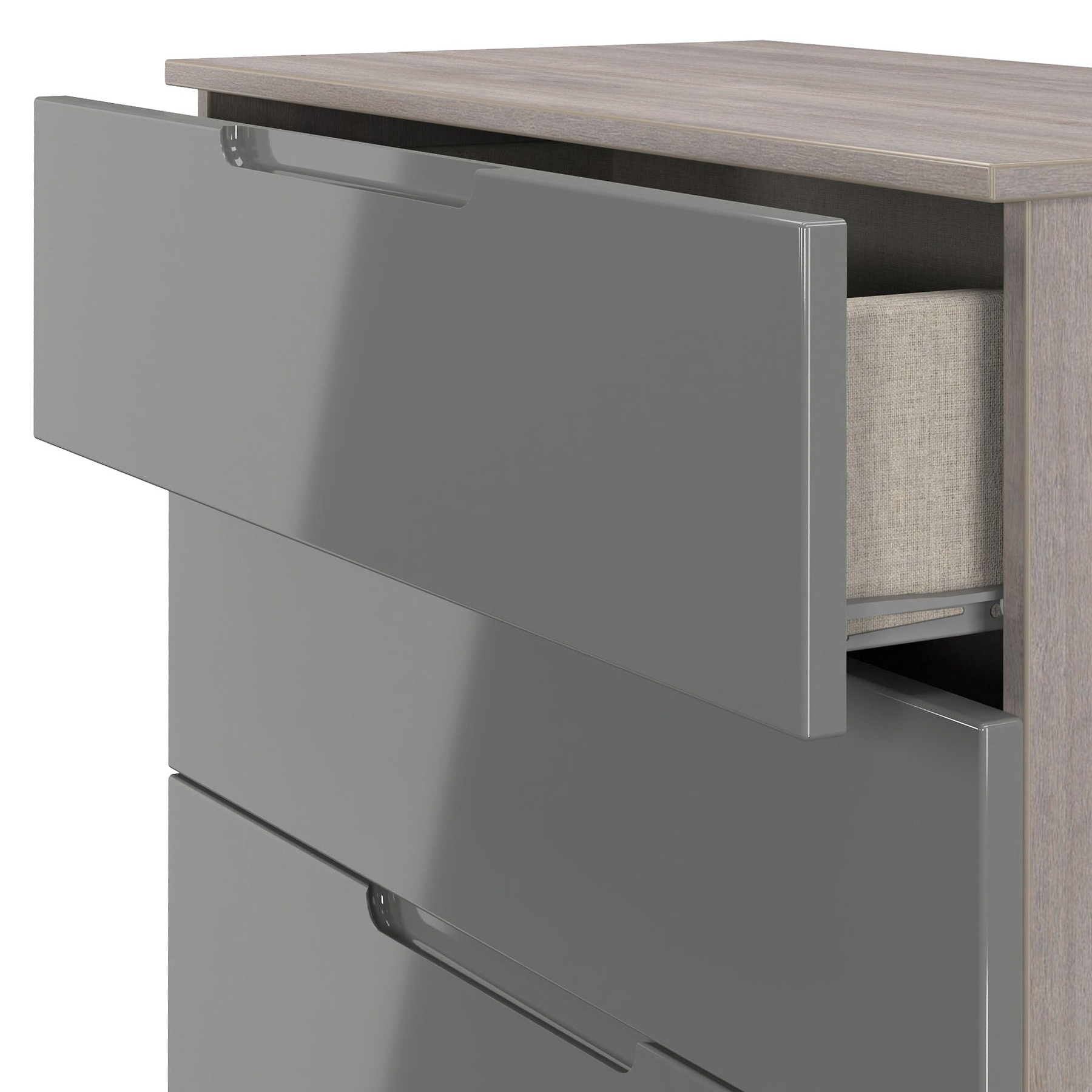 Henshaw Grey Oak 5 Drawer Chest from Roseland Furniture