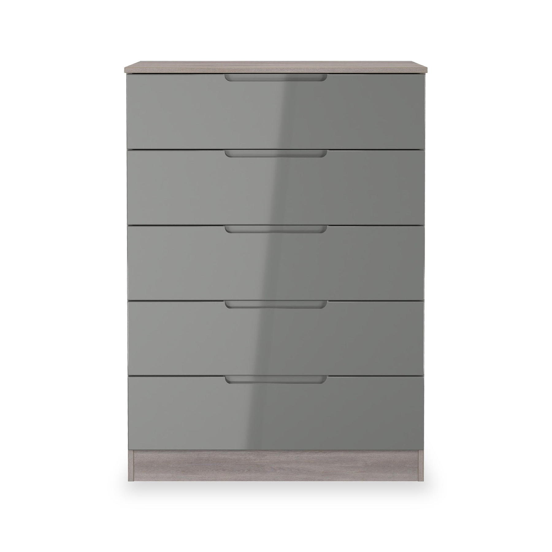 Henshaw Grey Oak 5 Drawer Chest from Roseland Furniture