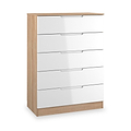 Henshaw 5 Drawer Chest White Oak from Roseland Furniture