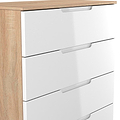 Henshaw 5 Drawer Chest White Oak from Roseland Furniture