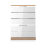 Henshaw 5 Drawer Chest White Oak from Roseland Furniture