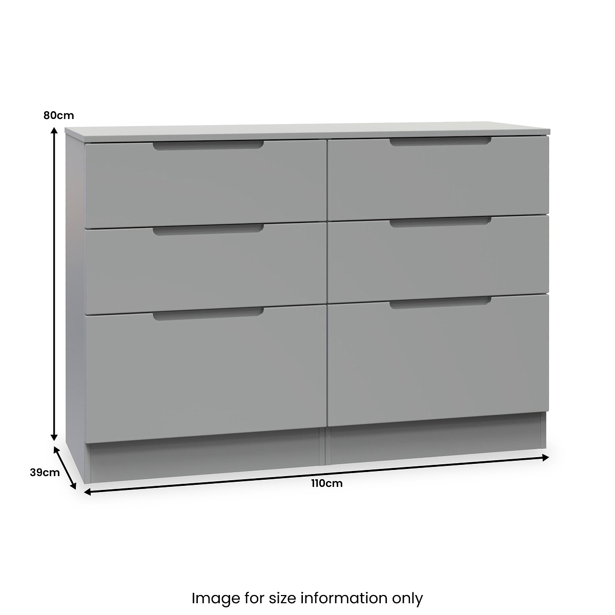 Henshaw 6 Drawer Chest Dusk Grey from Roseland Furniture