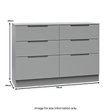 Henshaw 6 Drawer Chest Dusk Grey from Roseland Furniture