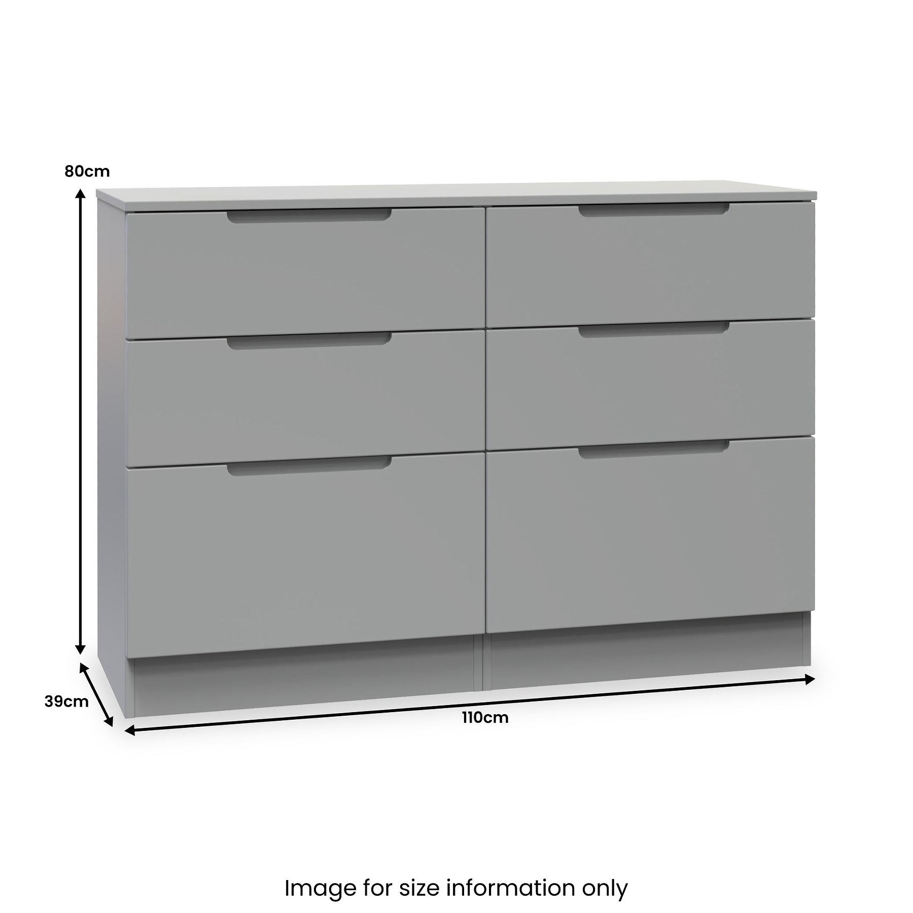 Henshaw 6 Drawer Chest Dusk Grey from Roseland Furniture