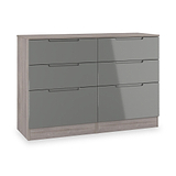Henshaw Grey Oak 6 Drawer Chest from Roseland Furniture